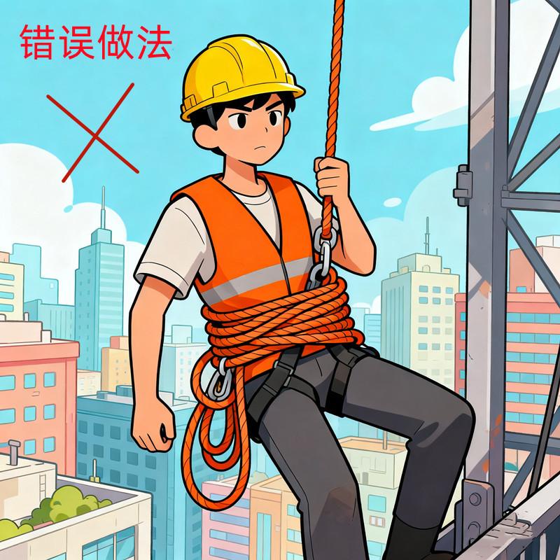 高處作業(yè)時(shí)，為什么不能將吊繩纏繞捆扎在身上